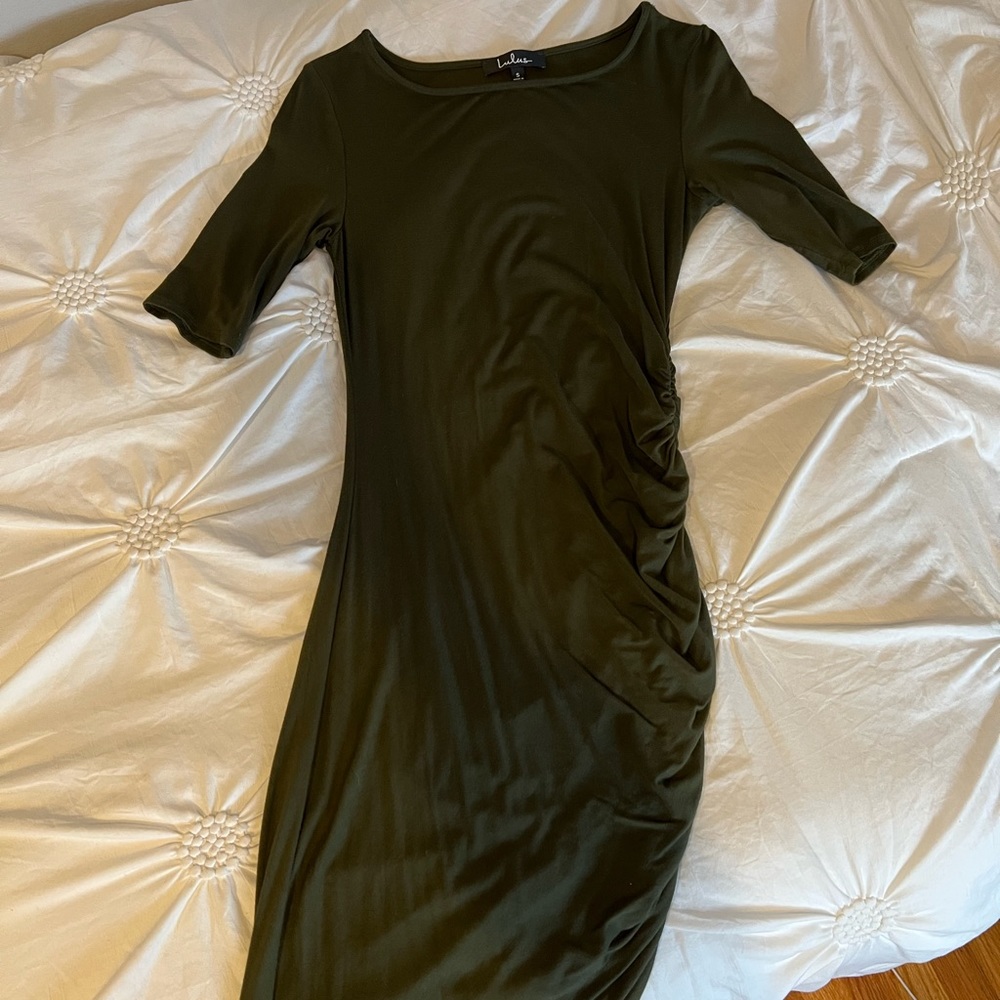 Lulus Olive Green Bodycon dress size small